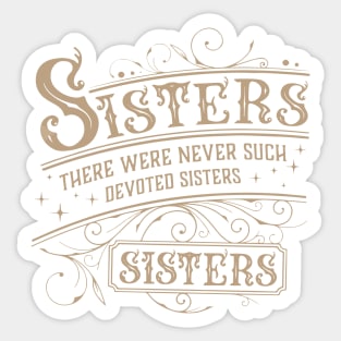 White Christmas Sisters Sticker